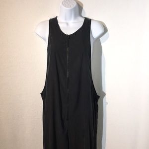 Super soft front zip sleeveless jumpsuit